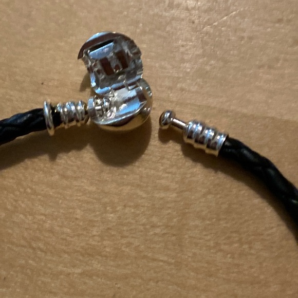 Chamilia Large Black Leather Braided Bracelet - Picture 6 of 6